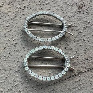 Vintage Rhinestone Hair Barrettes